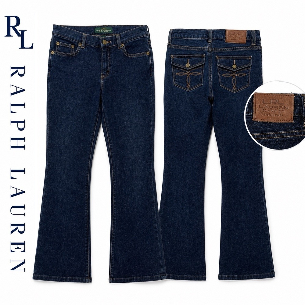 Lauren Jeans Co Ralph Lauren Classic Bootcut Jeans Womens 6 Dark Wash Stretch
